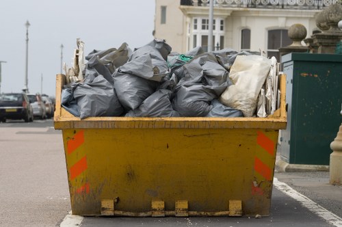 Professional waste clearance team at a building site in Earlscourt